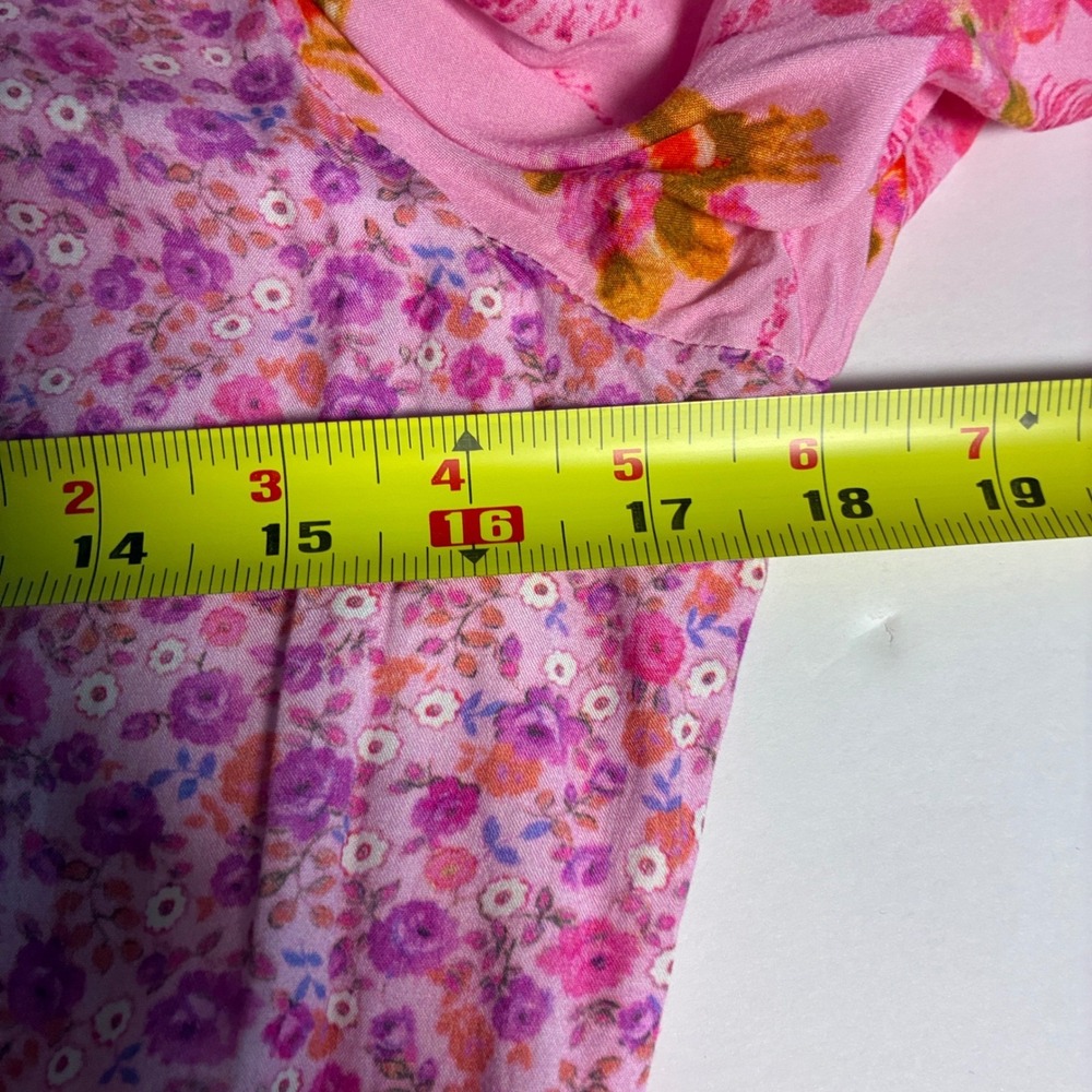 R. Vivimos Dress M Peasant Boho Fairycore Whimsy Tiered Ruched Ruffles - Picture 7 of 12